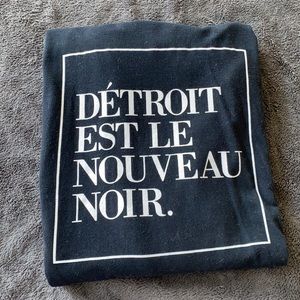 Detroit Est Le Nouveau Noir Long Sleeve Cotton Tee